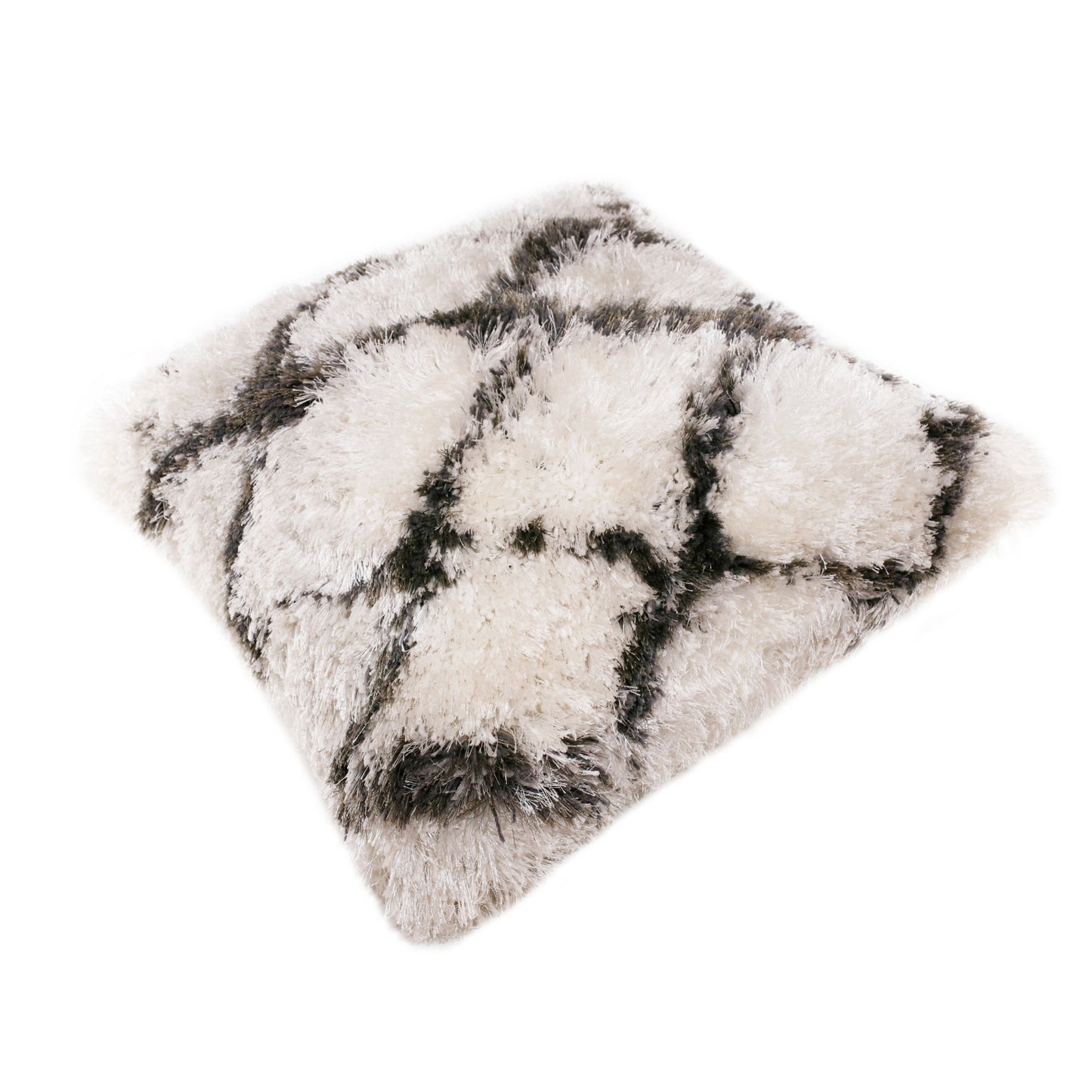 20" Black And White Fabric Geometric Throw Pillow